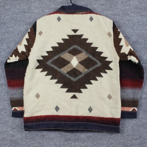 Remu Apparel Jacket Men Small Peguche Wool Aztec Geometric Warm Cozy Western - Picture 12 of 15